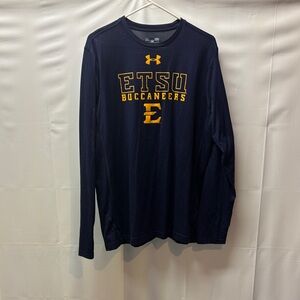 Under Armour Navy and Gold Long Sleeve Tee
